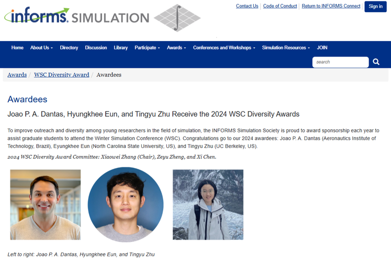 WSC Diversity Award logo and recognition